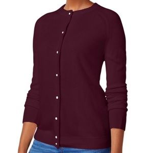 BNWT Karen Scott Dark Purple Cardigan